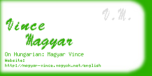 vince magyar business card